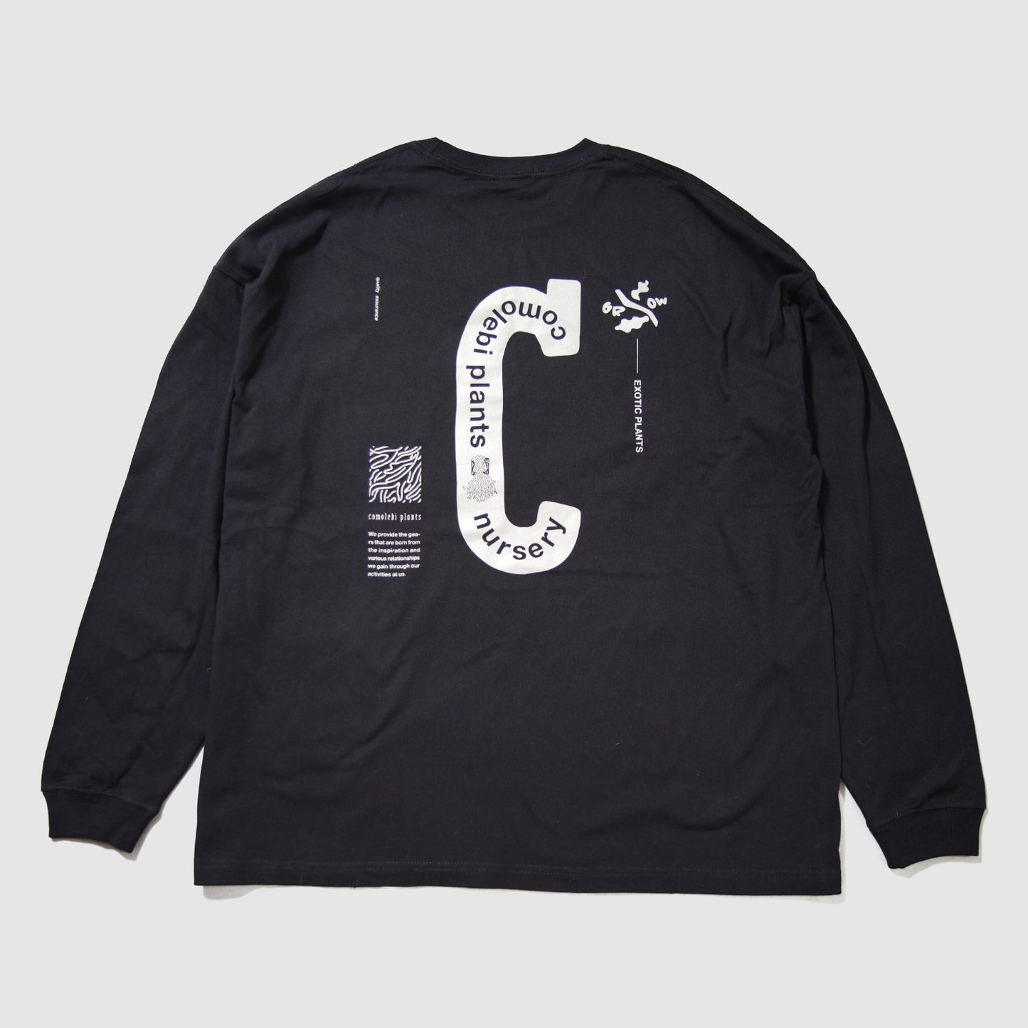 GROW THE EXOTIC PLANTS L/S TEE [BLACK]