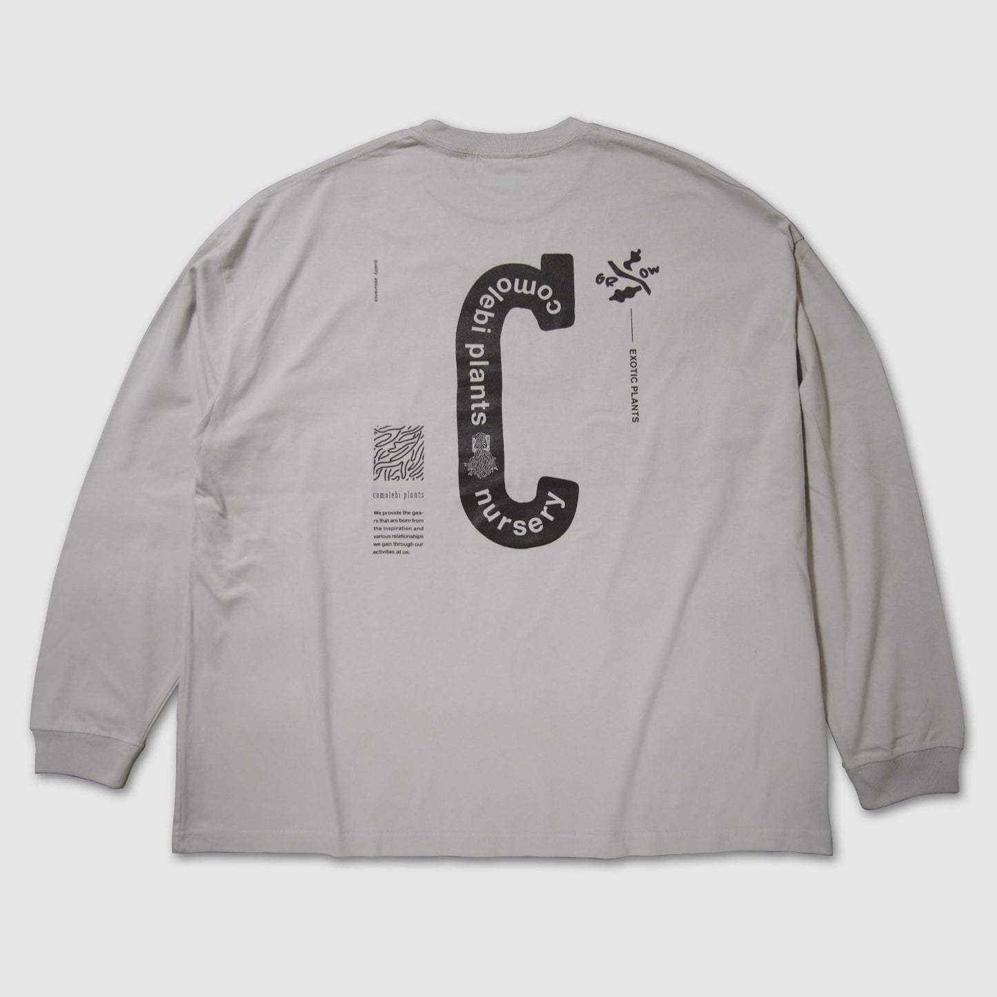 GROW THE EXOTIC PLANTS L/S TEE [LIGHT GREY]