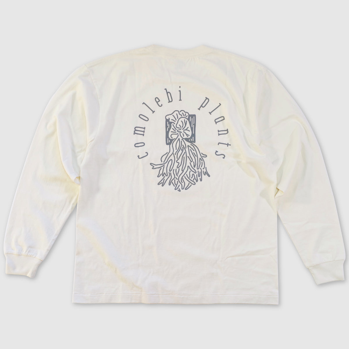 comolebi plants LOGO TEE [FADE WASHED WHITE]