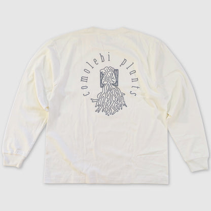 comolebi plants LOGO TEE [FADE WASHED WHITE]