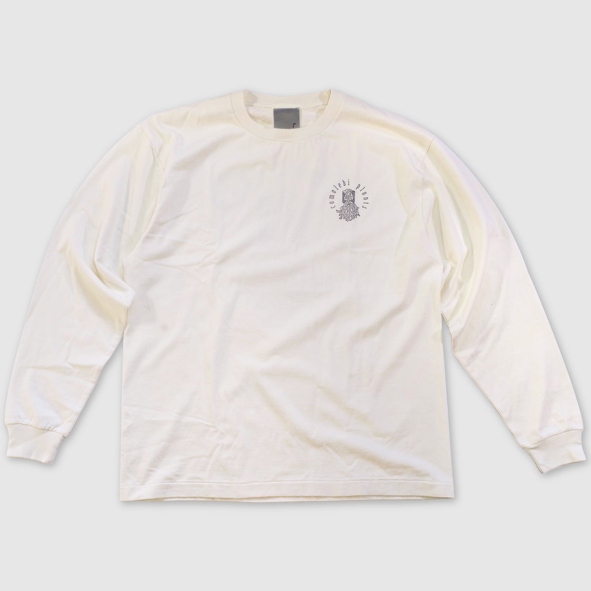 comolebi plants LOGO TEE [FADE WASHED WHITE]