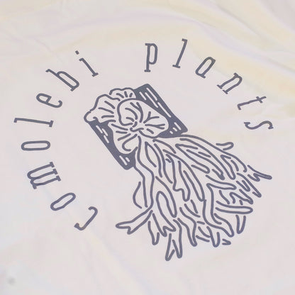 comolebi plants LOGO TEE [FADE WASHED WHITE]