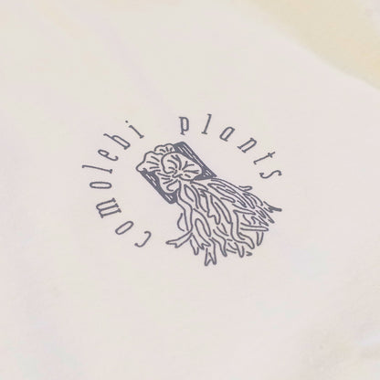 comolebi plants LOGO TEE [FADE WASHED WHITE]
