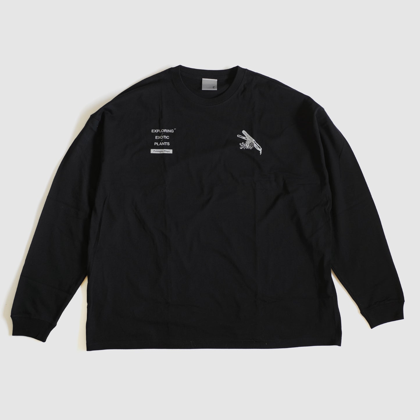 EXPLORING EXOTIC PLANTS 01  L/S TEE Palangka Raya [BLACK]