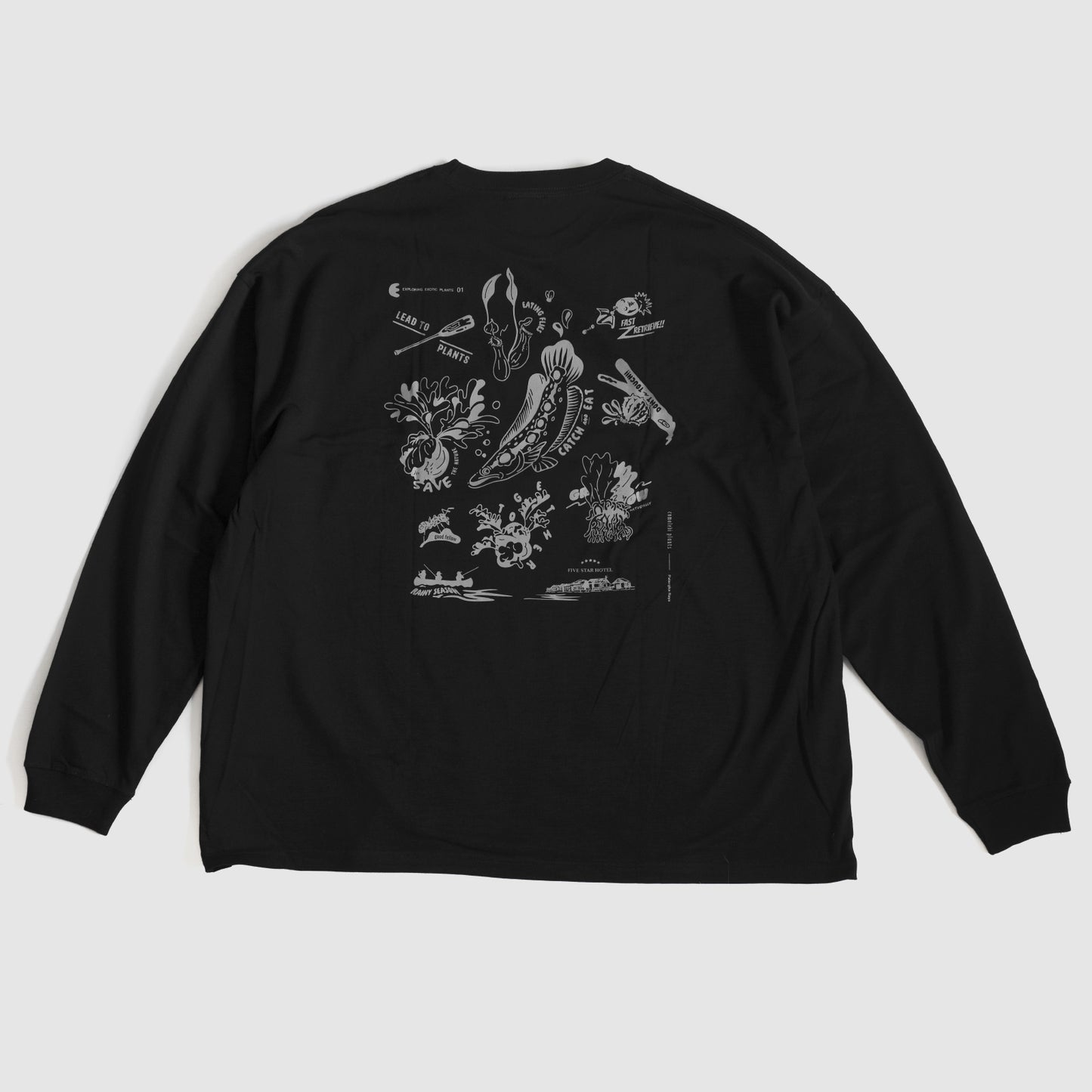 EXPLORING EXOTIC PLANTS 01  L/S TEE Palangka Raya [BLACK]
