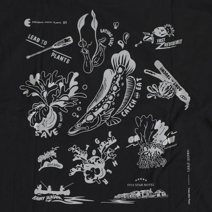 EXPLORING EXOTIC PLANTS 01  L/S TEE Palangka Raya [BLACK]