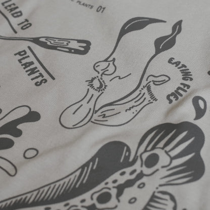 EXPLORING EXOTIC PLANTS 01  L/S TEE Palangka Raya [LIGHT GREY]