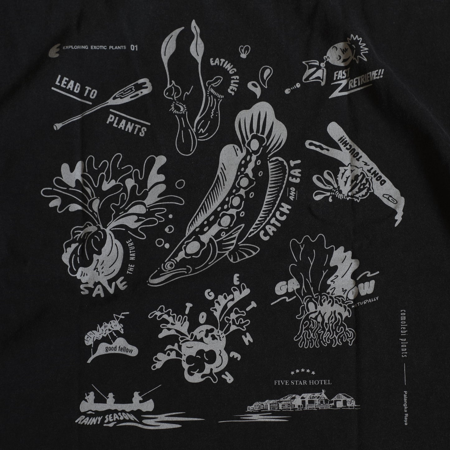 EXPLORING EXOTIC PLANTS 01 TEE Palangka Raya [FADEWASHED BLACK]