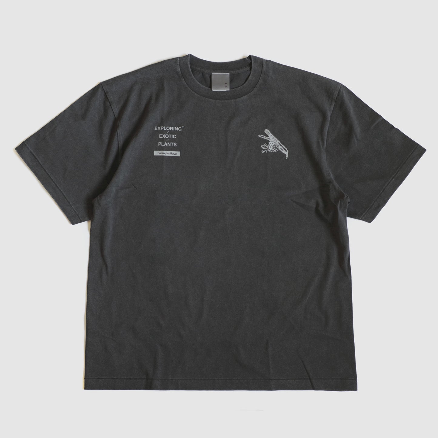 EXPLORING EXOTIC PLANTS 01 TEE Palangka Raya [FADEWASHED GREY]