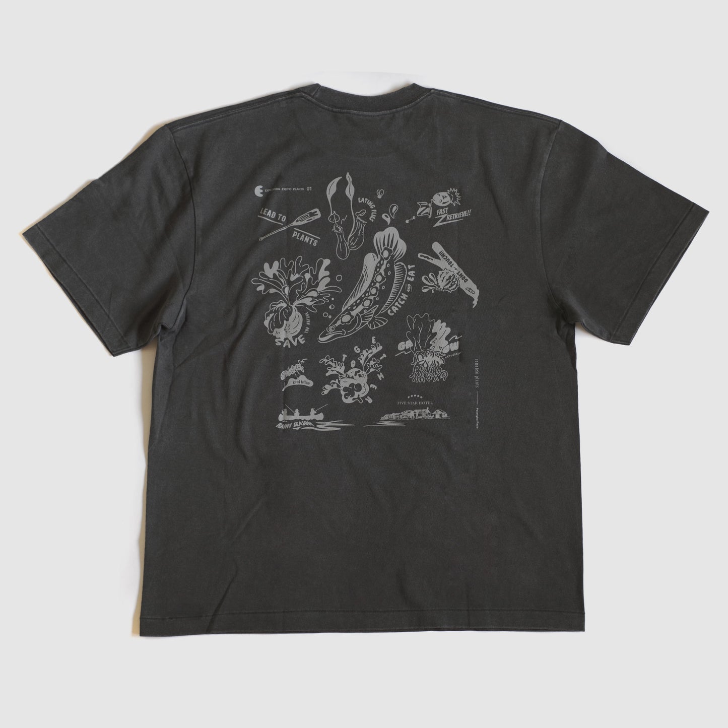 EXPLORING EXOTIC PLANTS 01 TEE Palangka Raya [FADEWASHED GREY]