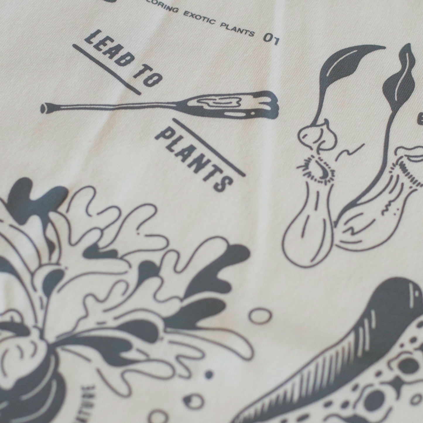EXPLORING EXOTIC PLANTS 01 TEE Palangka Raya [FADEWASHED WHITE]
